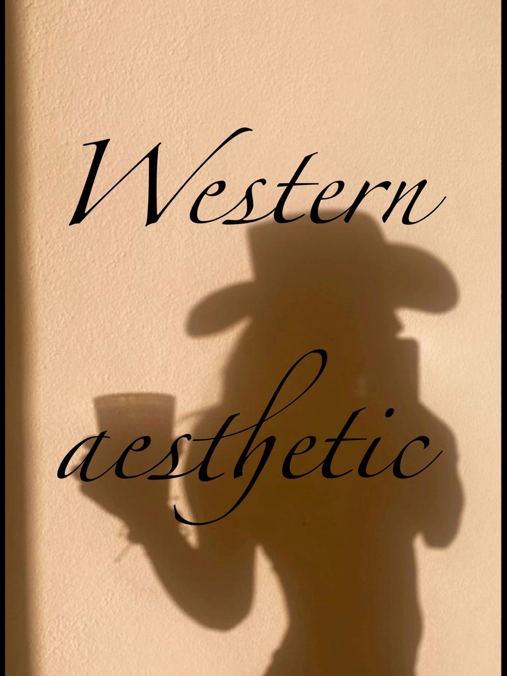 Western Shadow Aesthetic Wall Art - Neutral Tan